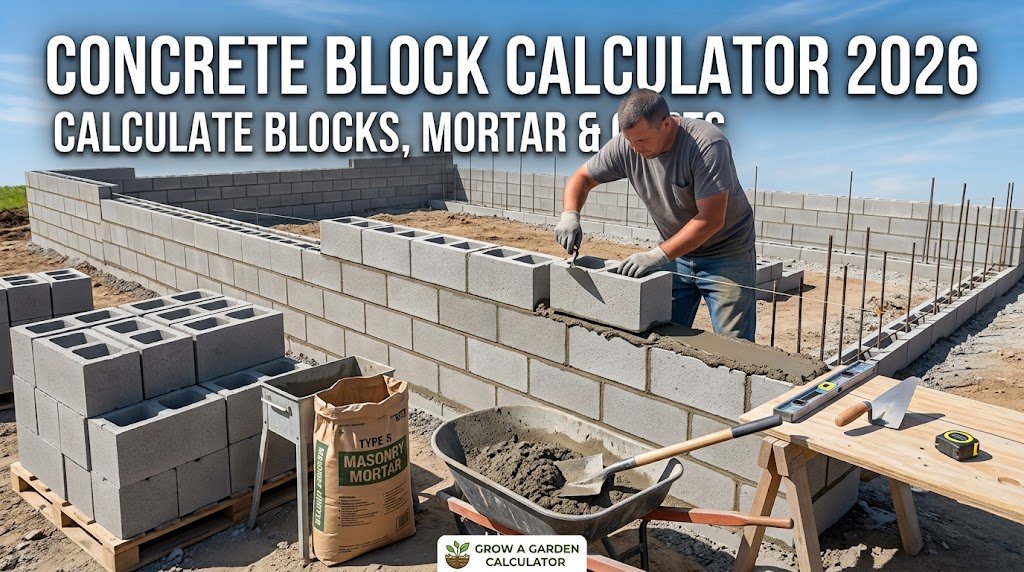 Concrete Block Calculator 2026: Calculate Blocks, Mortar, and Material Costs