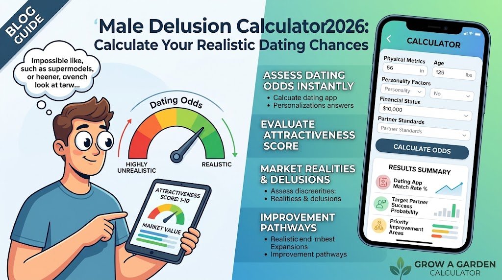 Male Delusion Calculator 2026: Calculate Your Realistic Dating Chances