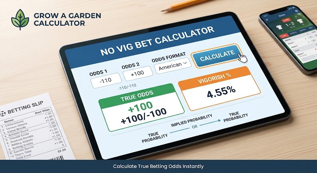 No Vig Bet Calculator 2026: Calculate True Betting Odds Instantly