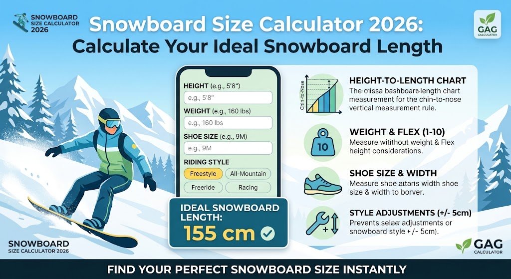 Snowboard Size Calculator 2026: Calculate Your Ideal Snowboard Length
